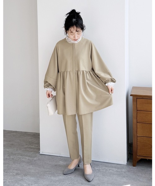 reca（レカ） セットアップ ペプラムジャケット×テーパードパンツ2点