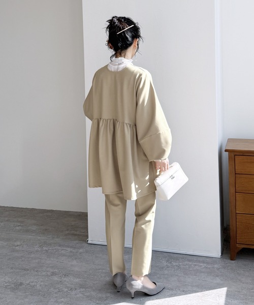 reca（レカ） セットアップ ペプラムジャケット×テーパードパンツ2点