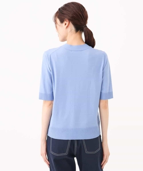 MK MICHEL KLEIN アンサンブル ボウタイデザインカラーニット