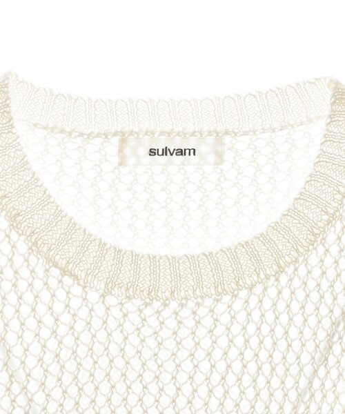 sulvam セーター ニット 「sulvam / サルバム」MESH OVER KNIT