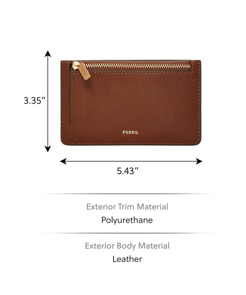 【正規品】Fossil カードケース　フォッシル　ソフィア レザー ブラウン FOSSIL（フォッシル） 名刺入れ カード入れ レディース レザー