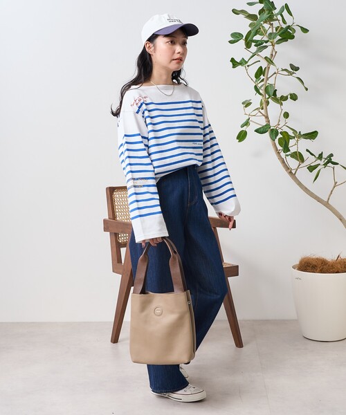foufou 袖ぽわんバスクシャツ ボーダー ≪通常販売≫foufou basque shirt（フーフーバスクシャツ