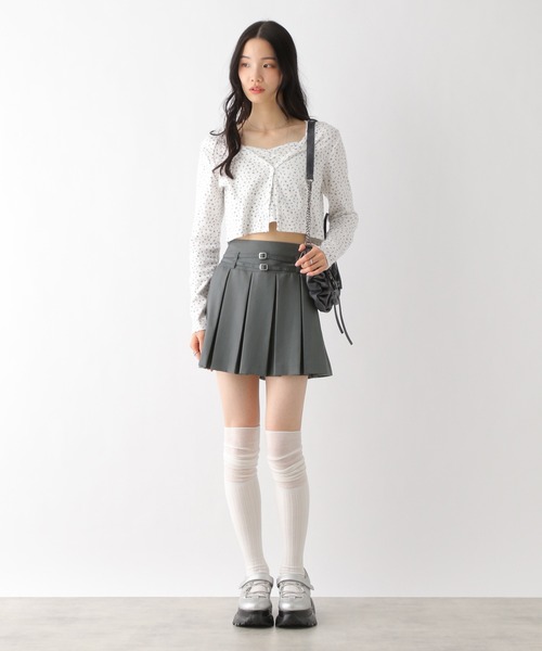 【Acne Studios】レディース プリーツミニスカート 送関無料 ボックスプリーツスカート ミニスカート黒[品番：AGCW0004397