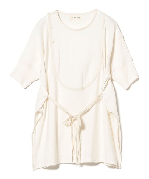 BEAMS BOY - 新品 BEAMS BOY ミリタリー ショート ヘンリーネック 定価8580円 BEAMS BOY（ビームスボーイ）の「BEAMS BOY / ミリタリー リブ