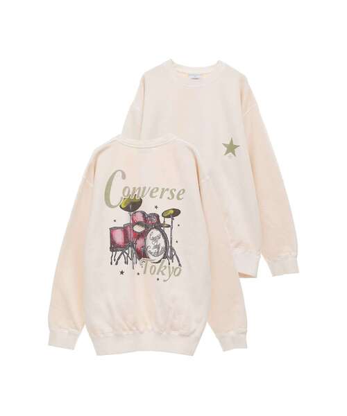 CONVERSE TOKYO トレーナー スウェット PIGMENT DYE DRUM LOGO SWEAT 