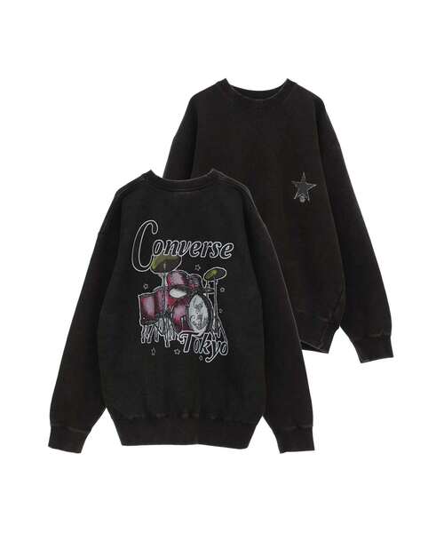 CONVERSE TOKYO トレーナー スウェット PIGMENT DYE DRUM LOGO SWEAT 