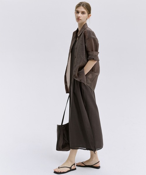 ❁ 6ROKU UNITEDARROWS 【新品タグ付き】ノースリーブワンピース tageechita ワンピース 「tageechita」タイ付き ダブルレイヤー