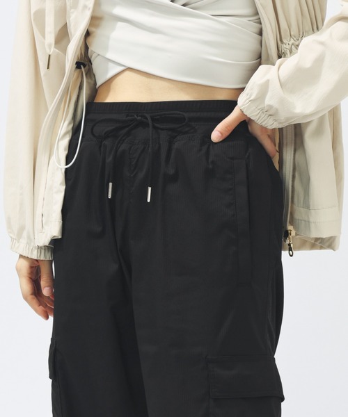 TIGORA（ティゴラ） カーゴパンツ フィットネス 縦畝ワイドカーゴ