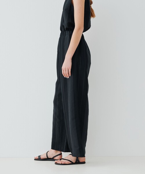 GALERIE VIE パンツ リネンキュプラシルクコンパクト ワイド