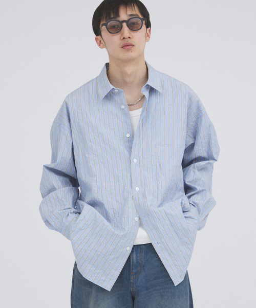 JOURNAL STANDARD ワイヤーストライプシャツ JOURNAL STANDARD - JOURNAL STANDARD ワイヤーストライプシャツ