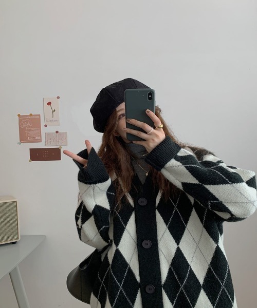 「shameless」 ニットカーディガン FREE ピンク レディース_画像2