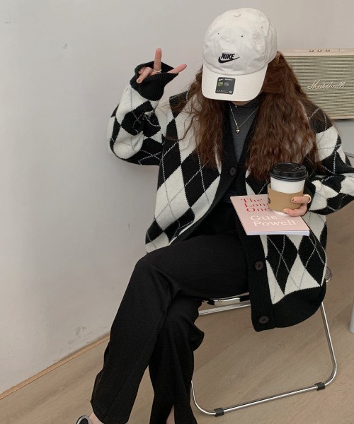 「shameless」 ニットカーディガン FREE ピンク レディース_画像6