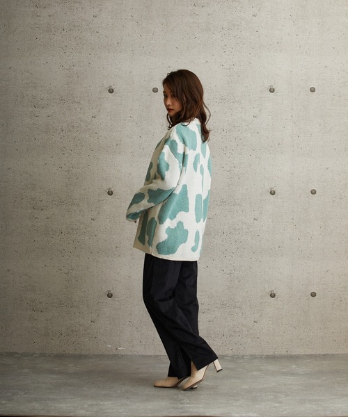 「L.H.P」 「courage」ニットカーディガン FREE ブラック レディース_画像6