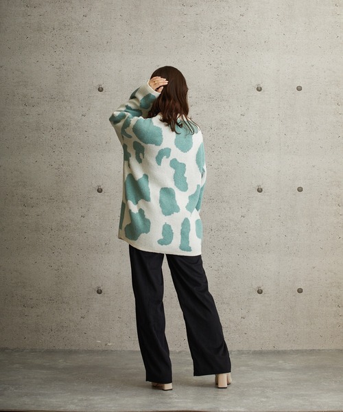 「L.H.P」 「courage」ニットカーディガン FREE ブラック レディース_画像7