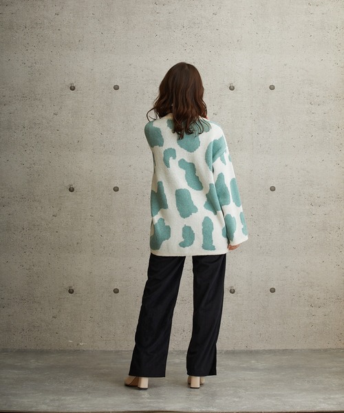 「L.H.P」 「courage」ニットカーディガン FREE ブラック レディース_画像9