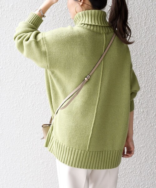 「SHIPS」 タートルネックニット SMALL グレー レディース_画像6