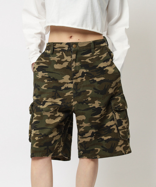 BACK TO THE FIELD パンツ 「MLB」刺しゅうロゴカーゴハーフパンツ