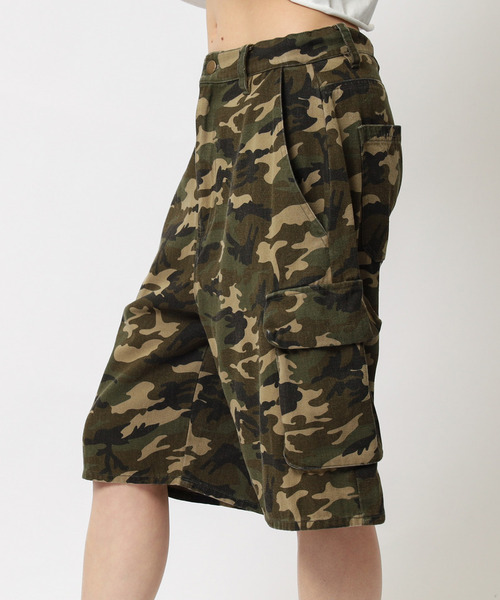 BACK TO THE FIELD パンツ 「MLB」刺しゅうロゴカーゴハーフパンツ