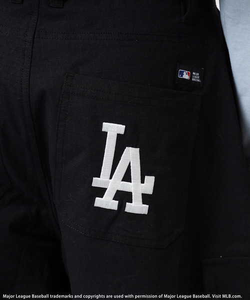 BACK TO THE FIELD パンツ 「MLB」刺しゅうロゴカーゴハーフパンツ