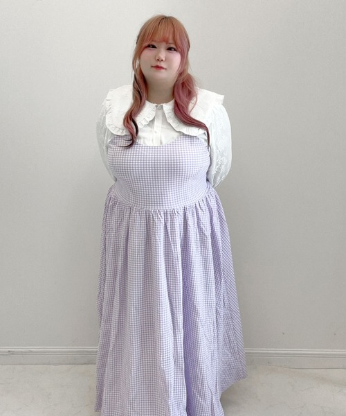 SALE【送料無料】美品！CABBAGES&ROSESチェックワンピース♡ ギンガムチェック キャミワンピース[240528][品番：GW000004795