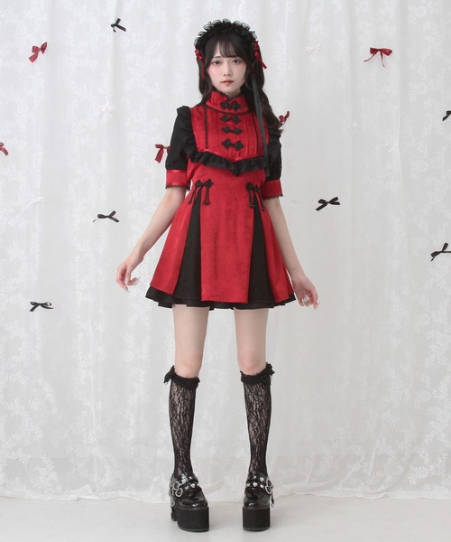 新品★ DearMyLoveRose ベロアヨークレースワンピース ボルドー ベロアヨークレースワンピース – レディースファッション通販の