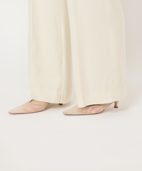 plage スラックス パンツ 「追加」washable linen混 ハイ