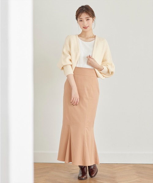 「SWINGLE」 ニットボレロ MEDIUM アイボリー レディース_画像3