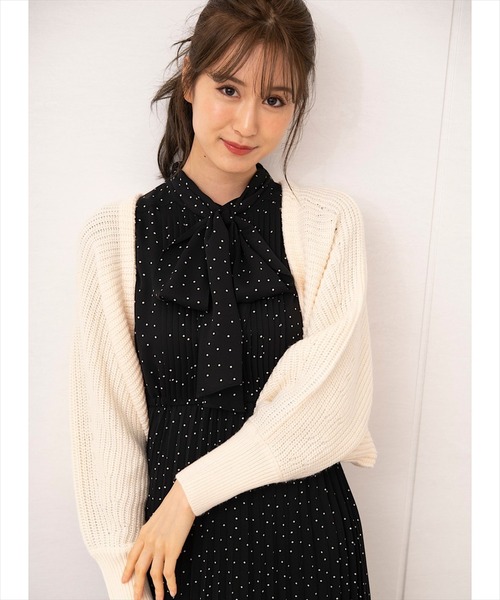 「SWINGLE」 ニットボレロ MEDIUM アイボリー レディース_画像8