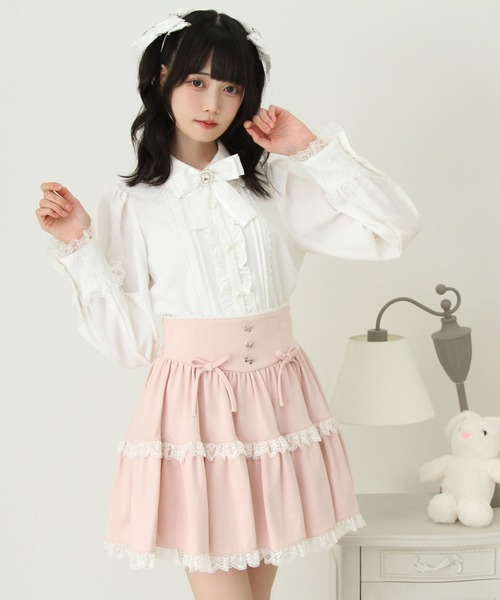 DearMyLove スカート フリルリボンたっぷり裏毛スカート : ZOZOTOWN