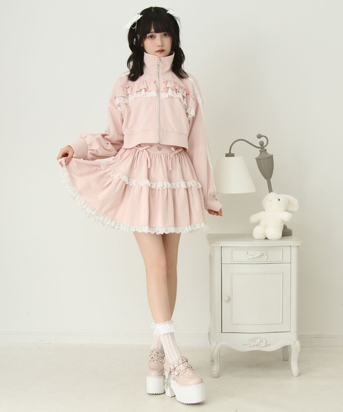 DearMyLove スカート フリルリボンたっぷり裏毛スカート : ZOZOTOWN