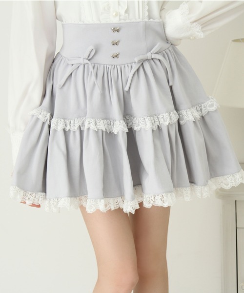 DearMyLove スカート フリルリボンたっぷり裏毛スカート : ZOZOTOWN