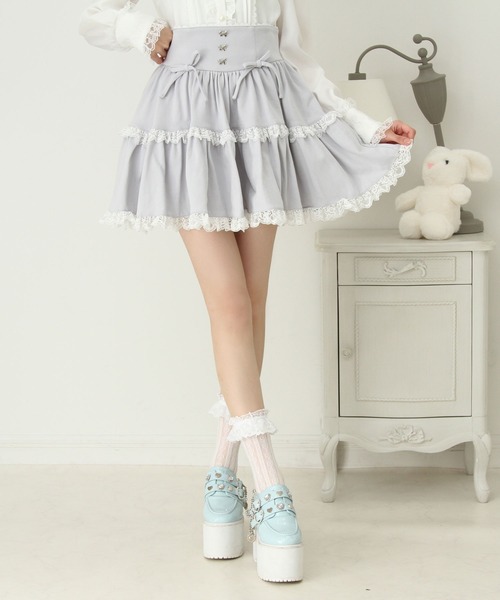 DearMyLove スカート フリルリボンたっぷり裏毛スカート : ZOZOTOWN