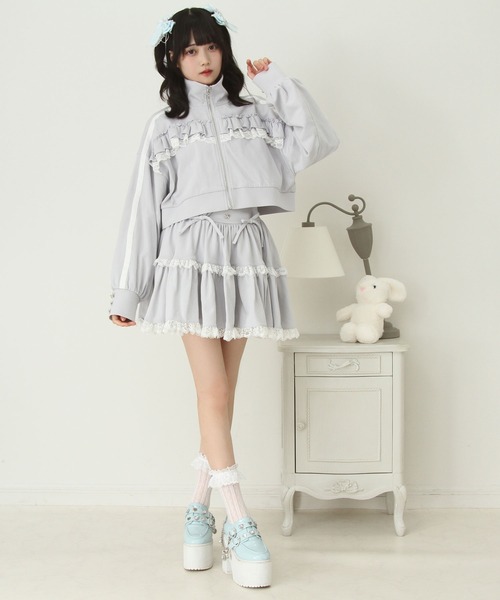 DearMyLove スカート フリルリボンたっぷり裏毛スカート : ZOZOTOWN