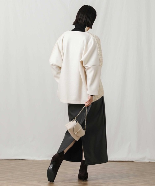 「malla」 ジップアップブルゾン FREE ホワイト レディース_画像4