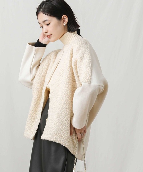 「malla」 ジップアップブルゾン FREE ホワイト レディース_画像7