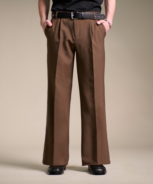 CALIFORNIA OUTFITTERS ワイドパンツ スラックス 4D19 センタープレス