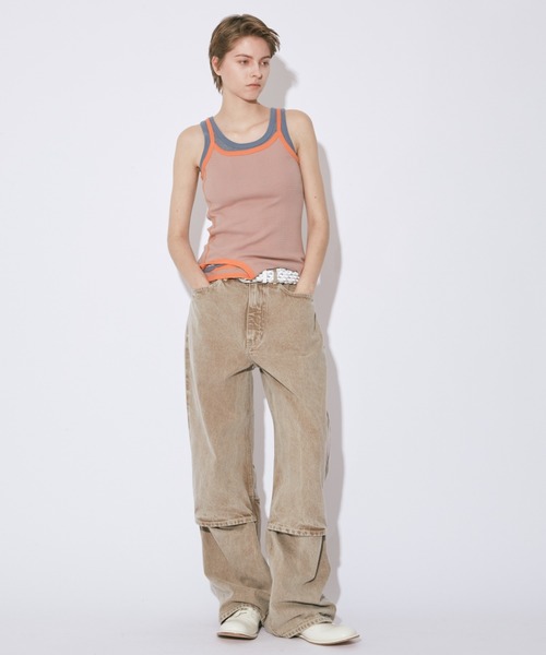 タンクトップ ノースリーブ Miller double-end    2pack tank top レディース メンズ Robert P. Miller タンクトップ ノースリーブ double-end 2pack