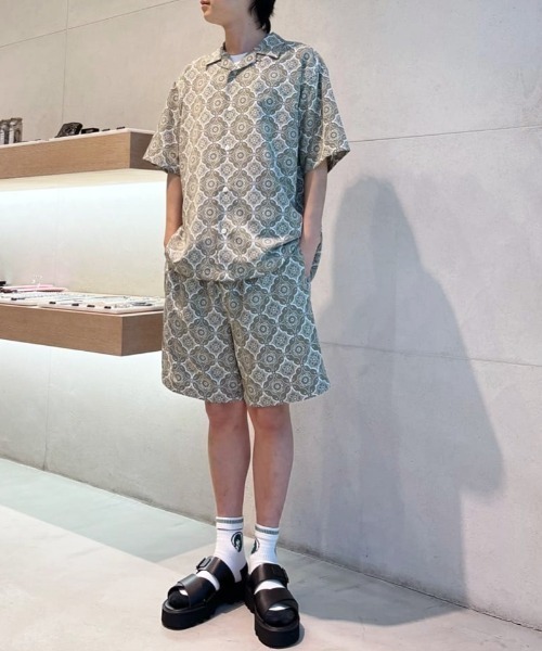 パンツ オーナメントプリントショーツ メンズ_4