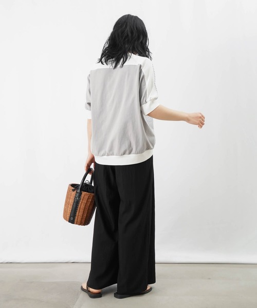tシャツ LC/LLL ストライプ切替ドルマンT レディース LADY LUCK LUCA tシャツ LC/LLL ストライプ切替ドルマンT