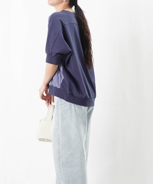 LADY LUCK LUCA tシャツ LC/LLL ストライプ切替ドルマンT