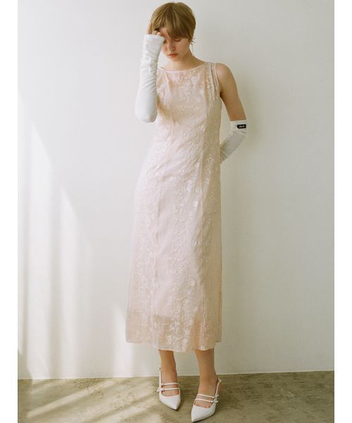 SNIDEL スナイデル　シャイニーエンブロイダリーワンピース 結婚式　ドレス snidel シャイニーエンブロイダリーワンピース - メルカリ