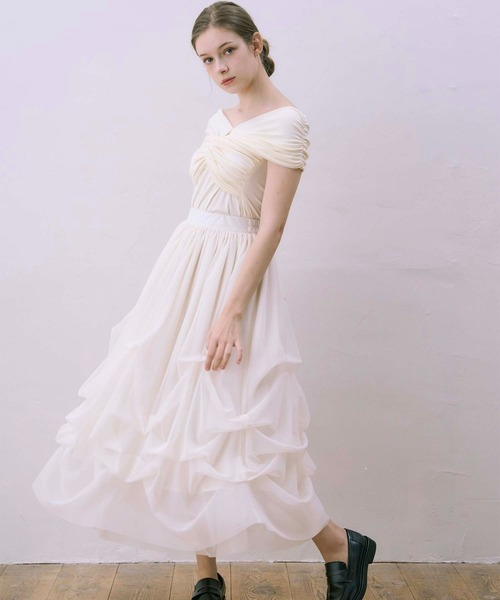 Luan（ルアン） スカート 「Luan」LILY TULLE LONG SKIRT/チュール