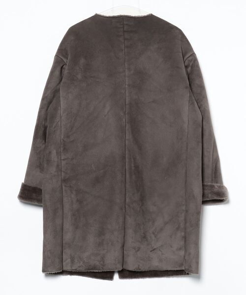 「JOURNAL STANDARD」 ノーカラーコート MEDIUM グリーン レディース_画像2