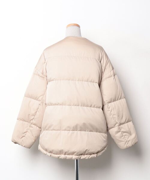 「NANO universe」 ダウンジャケット 36 ベージュ レディース_画像3