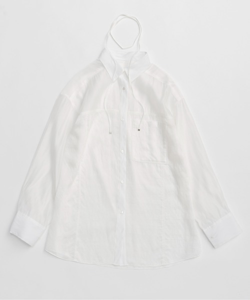 MAISON SPECIAL ブラウス シャツ Sheer Docking Oversized Shirt