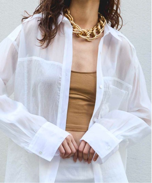 MAISON SPECIAL（メゾンスペシャル） ブラウス シャツ 夏 Sheer