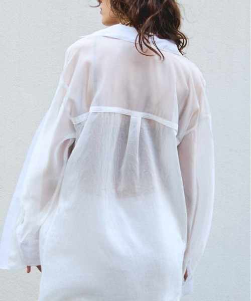 MAISON SPECIAL（メゾンスペシャル） ブラウス シャツ Sheer Docking