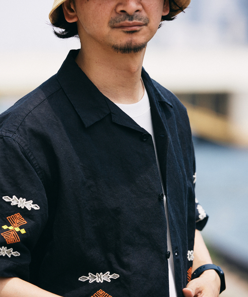 PENDLETON シャツ / ペンドルトン 別注 刺繍 オープンカラー