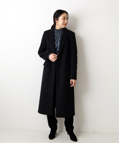 ジャーナルスタンダードL'ESSAGE ブラック ウールコート journal standard L'essage（ジャーナルスタンダード レサージュ