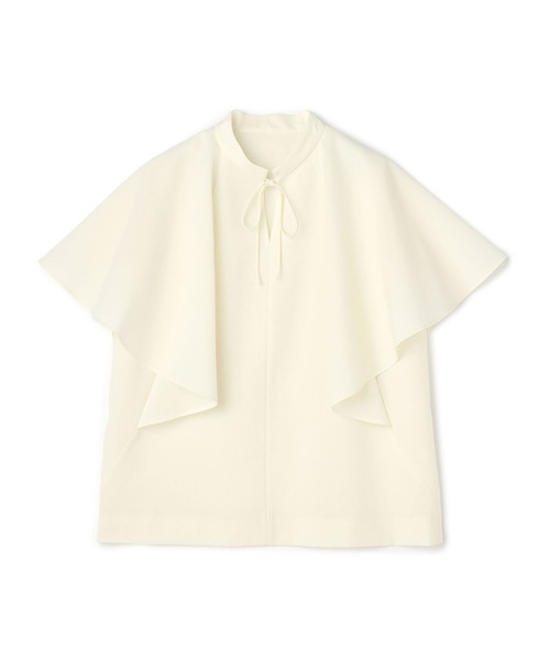 ぴこりんです！ウォッシャブルラッフルブラウス　ホワイト N.O.R.C ブラウス シャツ ウォッシャブルラッフルブラウス「CLEAN